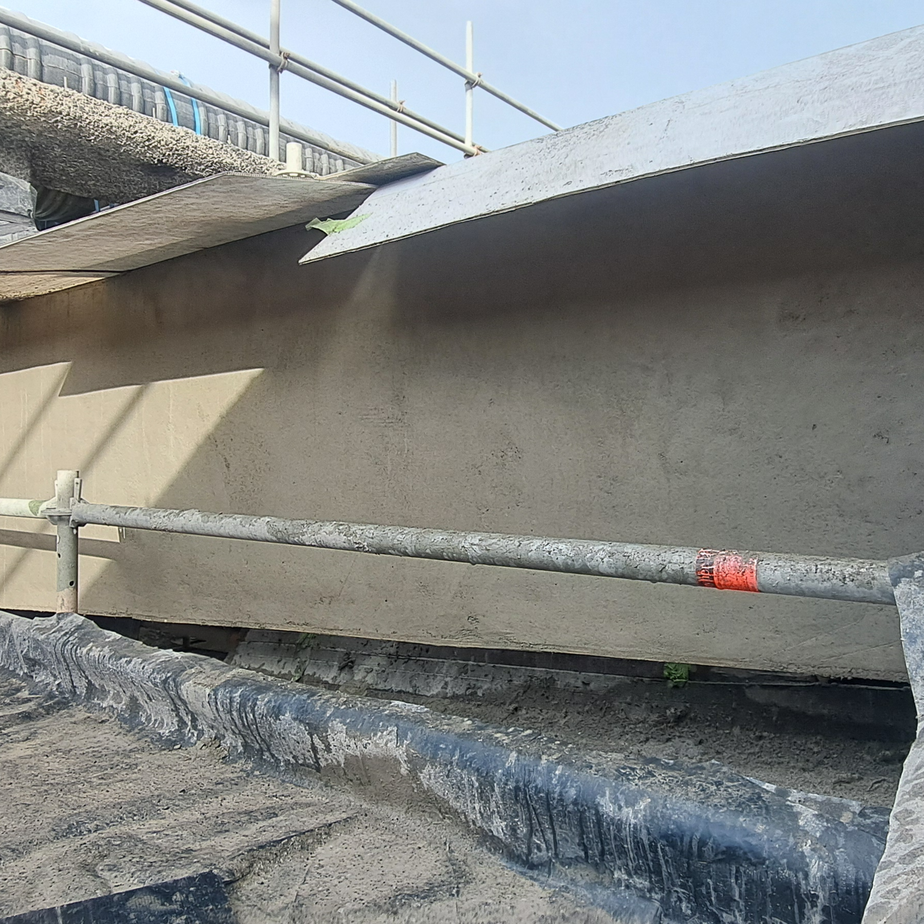 Previously-damaged tanks after epoxy coatings were removed and the surface repaired with SewperCoat