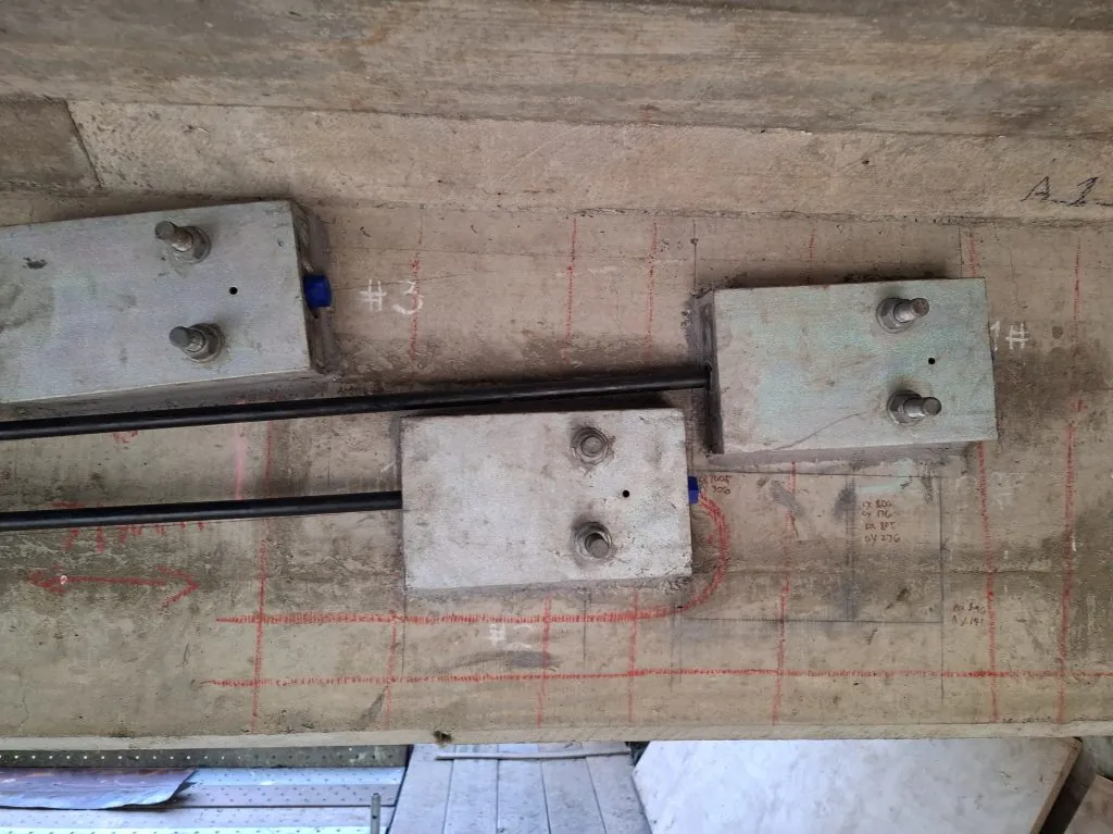 3 installed anchorages